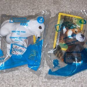 McDonald’s National Geographic lot of 2 fox & panda toys